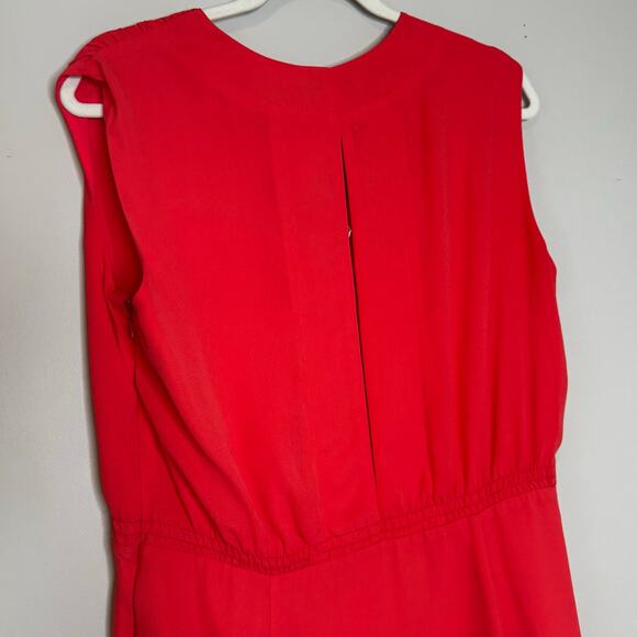 Thakoon Collective Pink V-Neck Shift Dress Sleeveless Crepe Size 10 - Picture 5 of 8